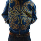 Hoodie Zip "Hoja de Acanto" Azul