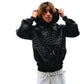 Hoodie Zip "Hoja de Acanto" Negro