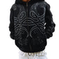 Hoodie Zip "Hoja de Acanto" Negro