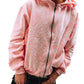 Hoodie Zip "Hoja de Acanto" Rosa