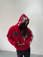 Campera Reversible Fur "Voynich" (Rojo) - M.V.