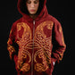 Hoodie Zip "Hoja de Acanto" (Bordo)