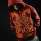 Hoodie Zip "Hoja de Acanto" (Bordo)