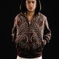 Hoodie Zip "Hoja de Acanto" Revertido (Marrón)