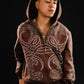 Hoodie Zip "Hoja de Acanto" Revertido (Marrón)