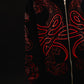 Hoodie Zip "Hoja de Acanto" (Negro x Rojo)