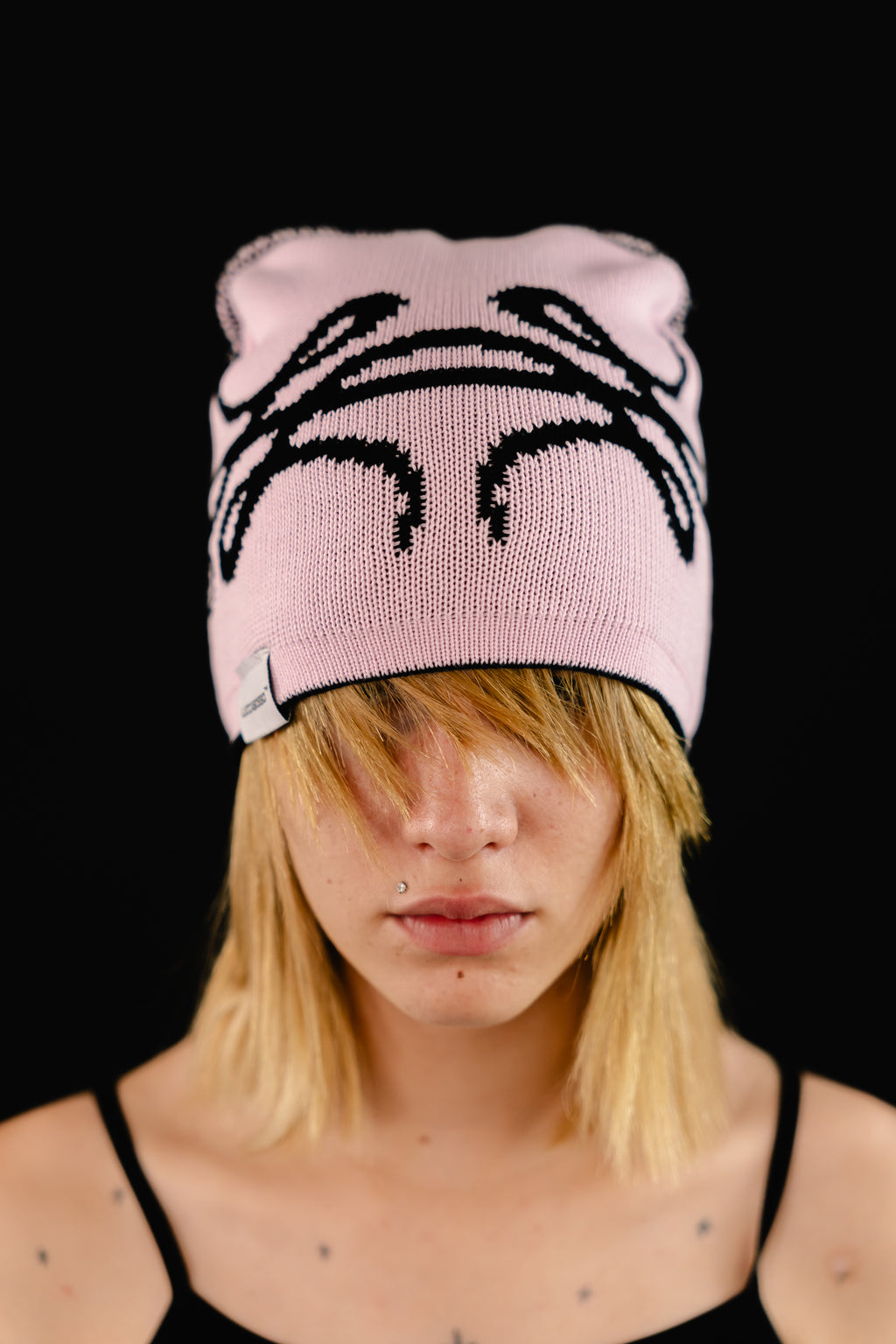 Benie Reversible (Negro x Rosa)