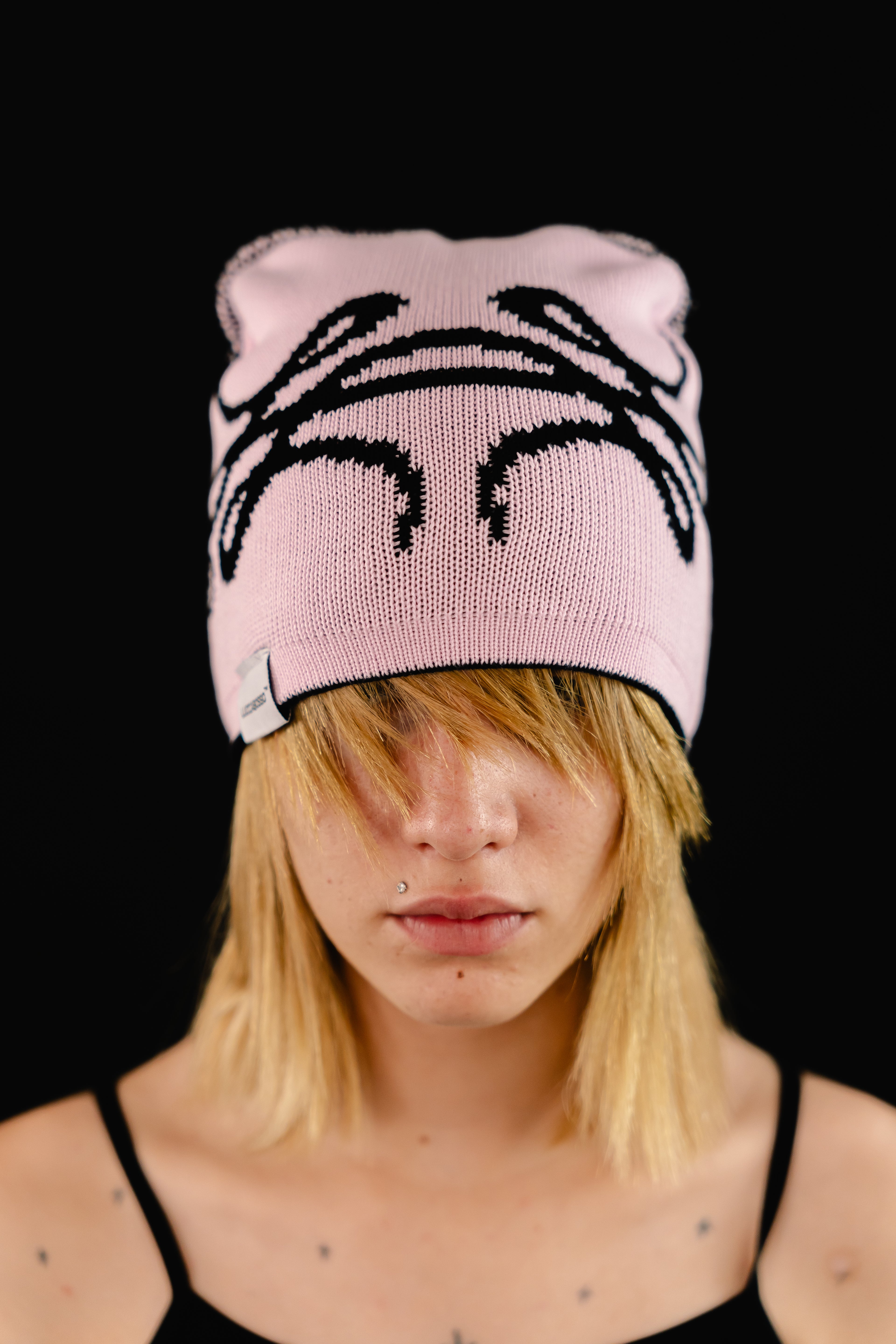 Benie Reversible (Negro x Rosa)