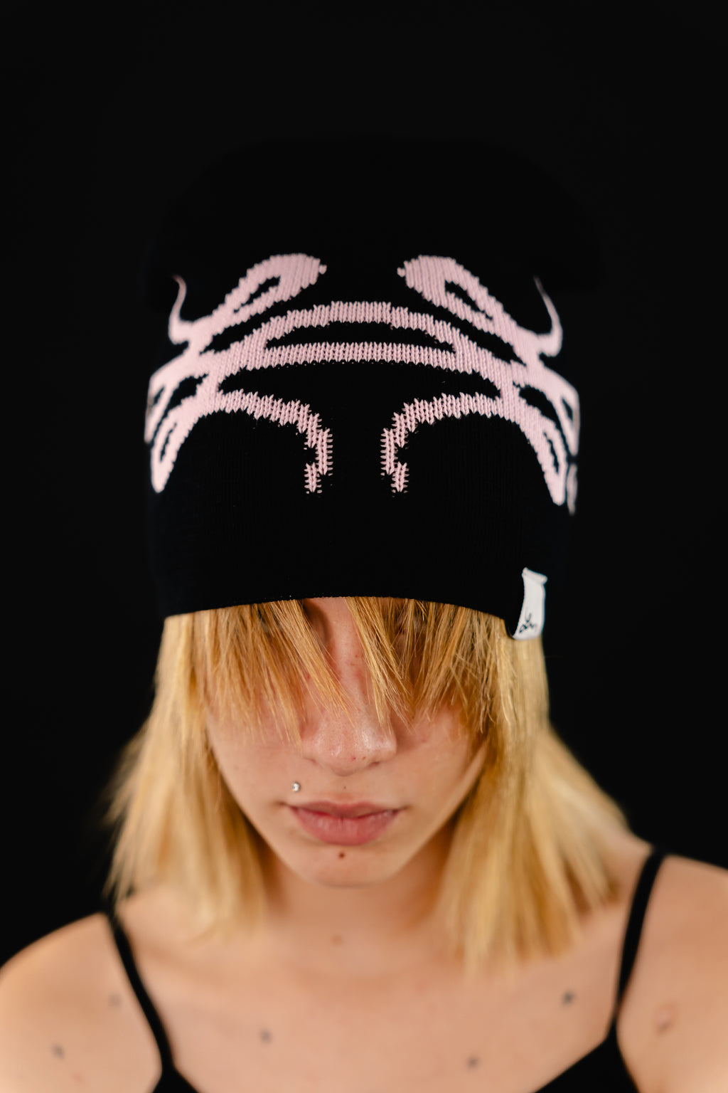 Benie Reversible (Negro x Rosa)
