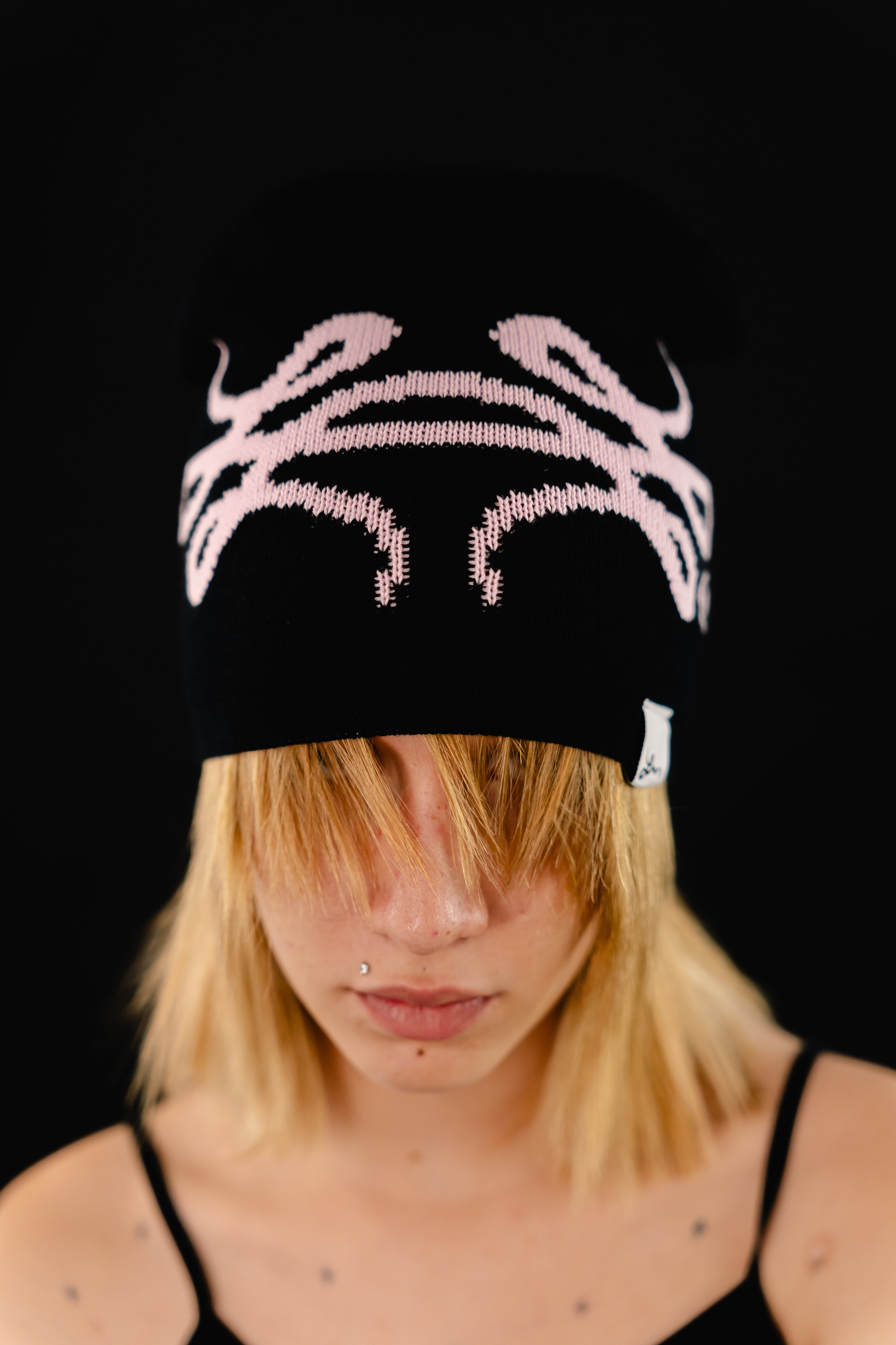 Benie Reversible (Negro x Rosa)