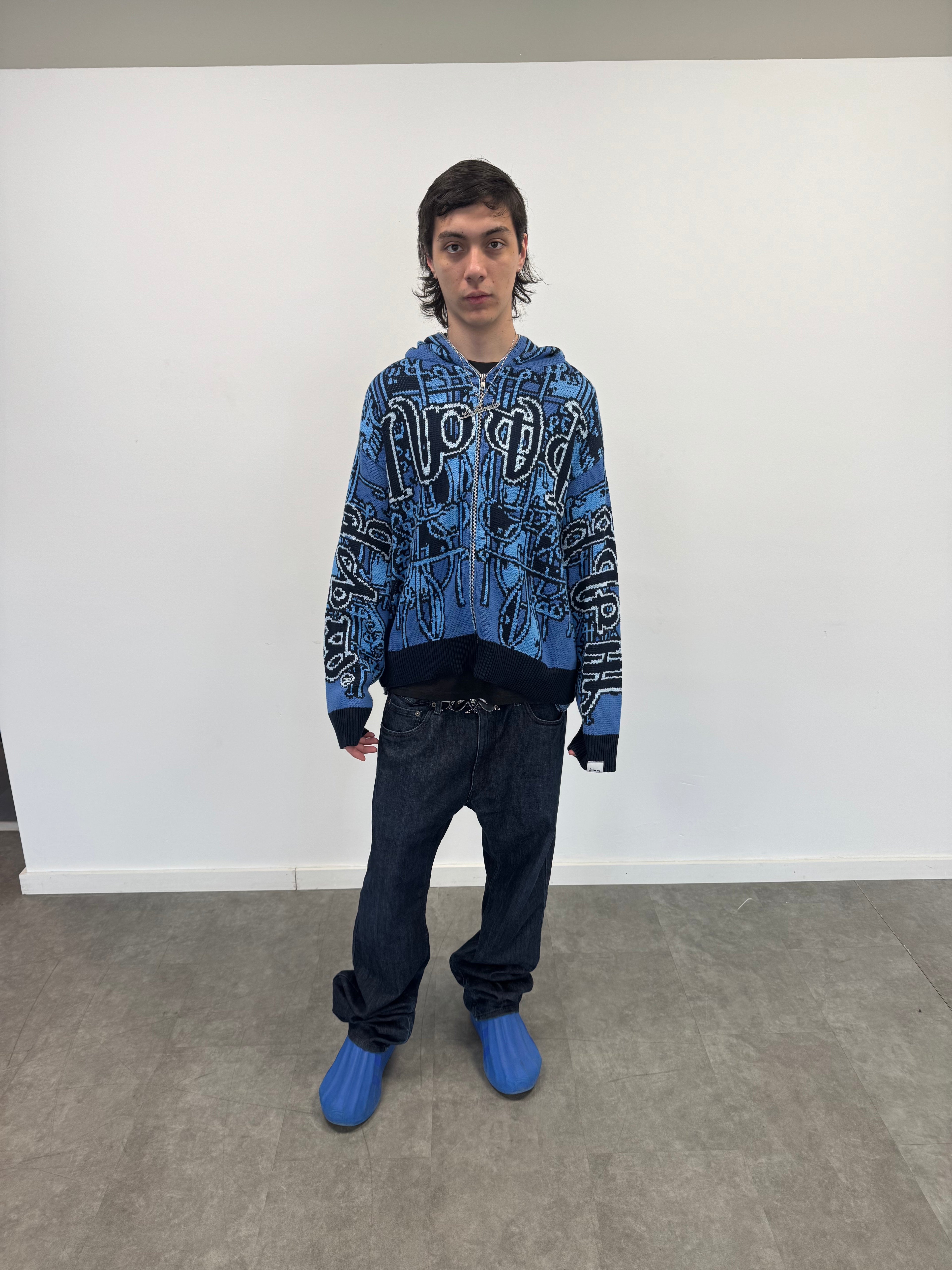 Full Zip Hoodie Tejido "Knox" (Azul)