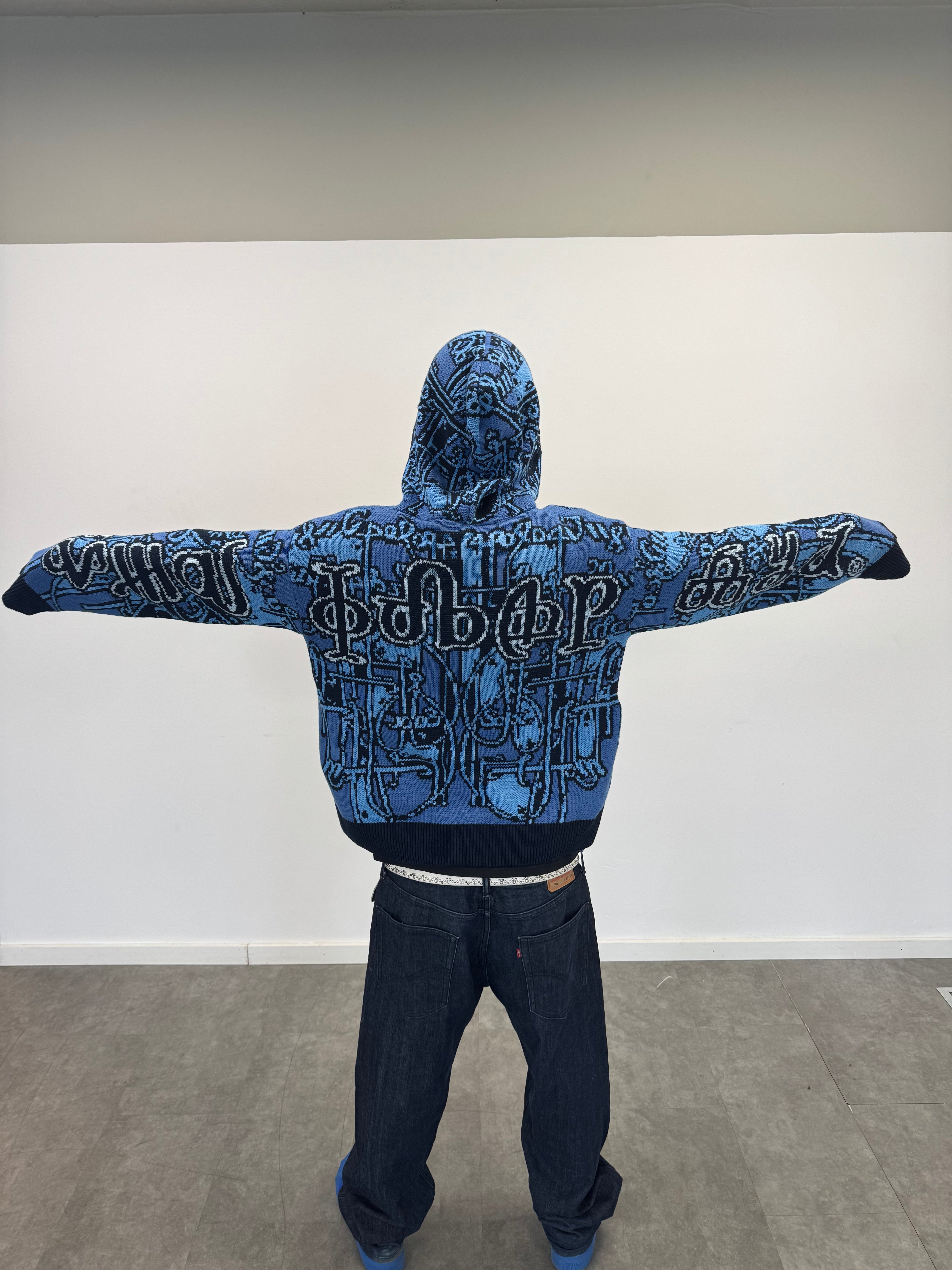 Full Zip Hoodie Tejido "Knox" (Azul)
