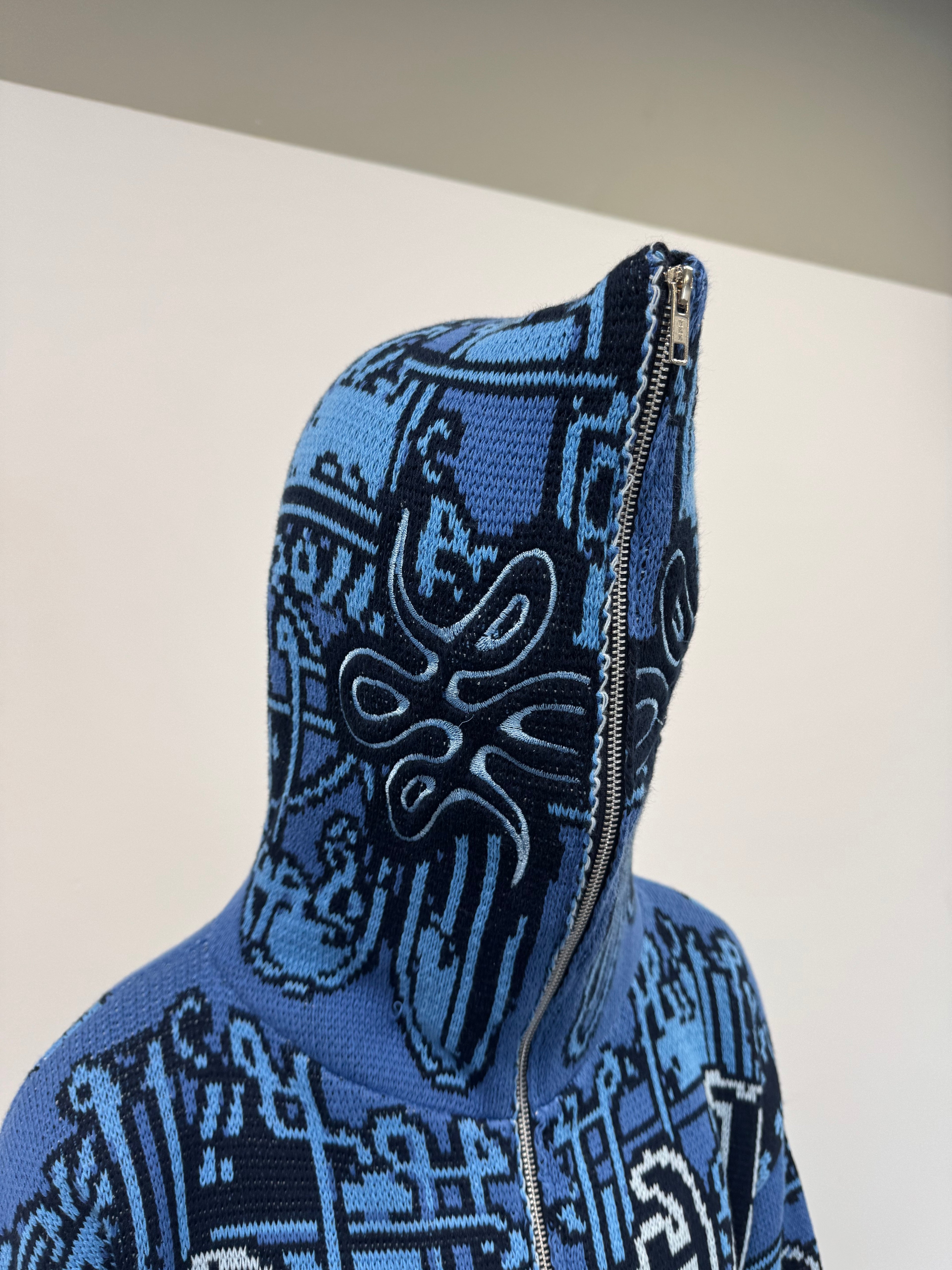 Full Zip Hoodie Tejido "Knox" (Azul)