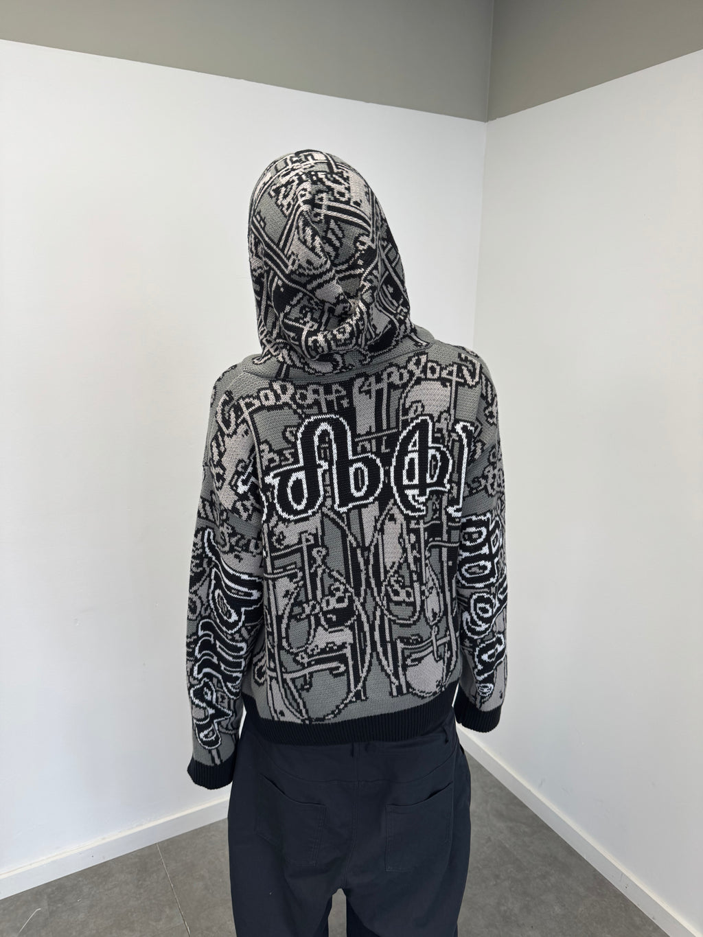 Full Zip Hoodie Tejido "Knox" (Negro)