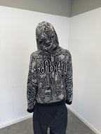 Full Zip Hoodie Tejido "Knox" (Negro)