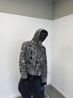 Full Zip Hoodie Tejido "Knox" (Negro)