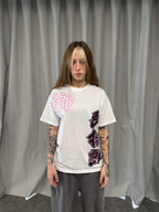 Remera "Oriental" (Blanco Rosa)