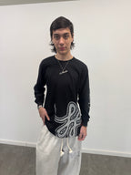 Remera Manga Larga "BiGrama" (Negro)