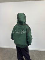 Zip Hoodie "Lengua Eslava" (Verde Washed)