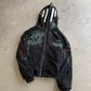 Hoodie Full Zip Reversible "Armadura" Rotten x Bossio (Negro x Rojo)
