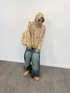 Full Zip Hoodie Tejido "Knox" (Beige)