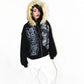 Zip Hoodie Negra Fur x Saint