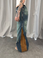 Jean "Nudos de Archibald" (Azul Washed Verde)