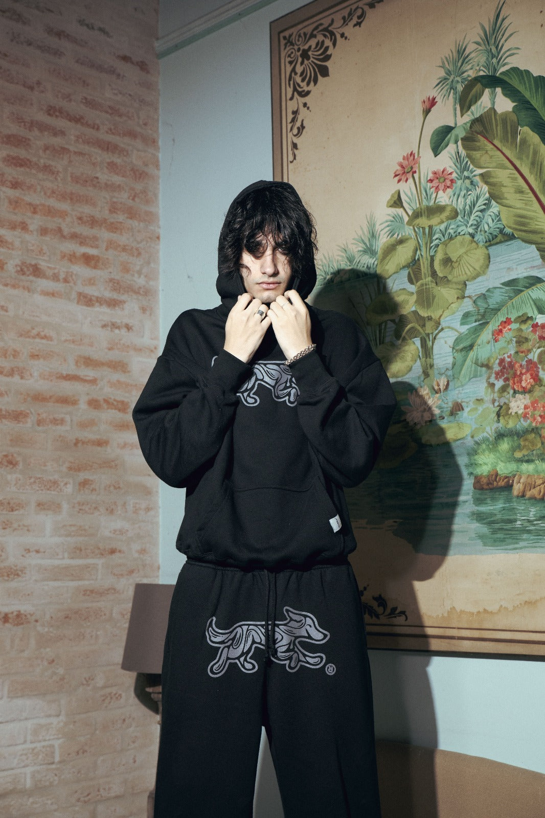 Pantalon Felpa Bossio x Tranca (Negro)