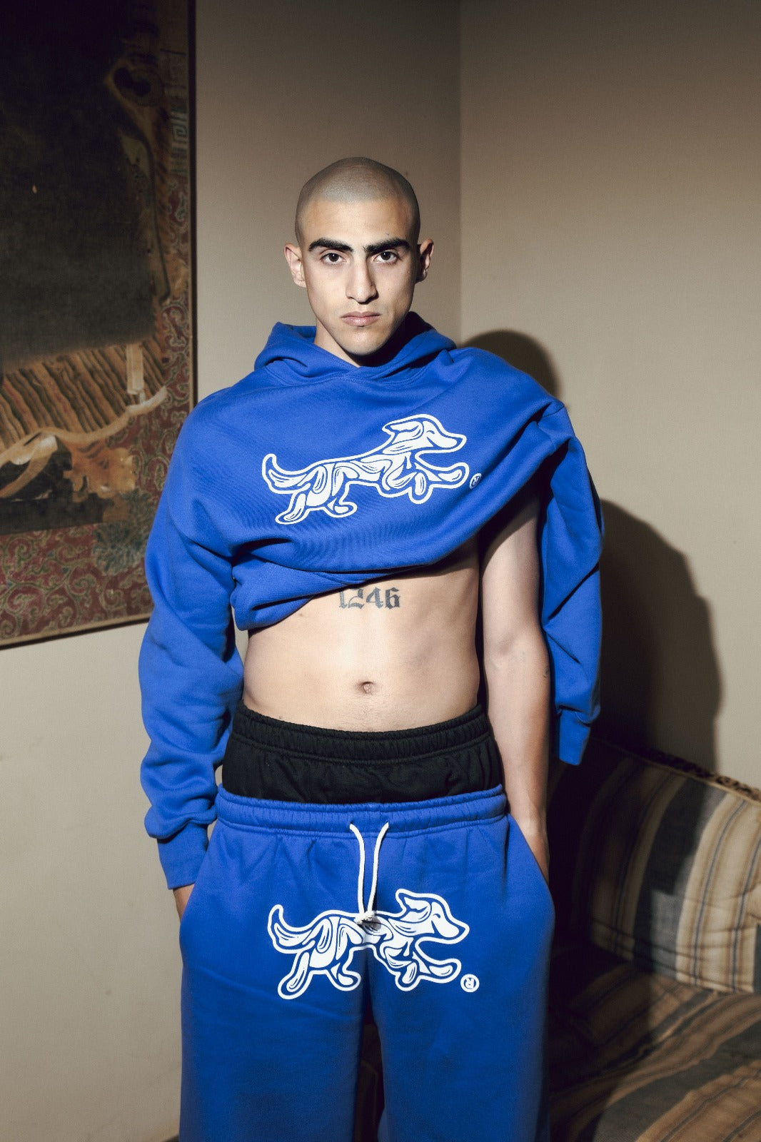 Pantalon Felpa Bossio x Tranca (Azul)