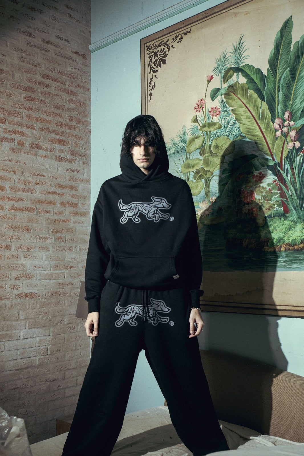 Pantalon Felpa Bossio x Tranca (Negro)