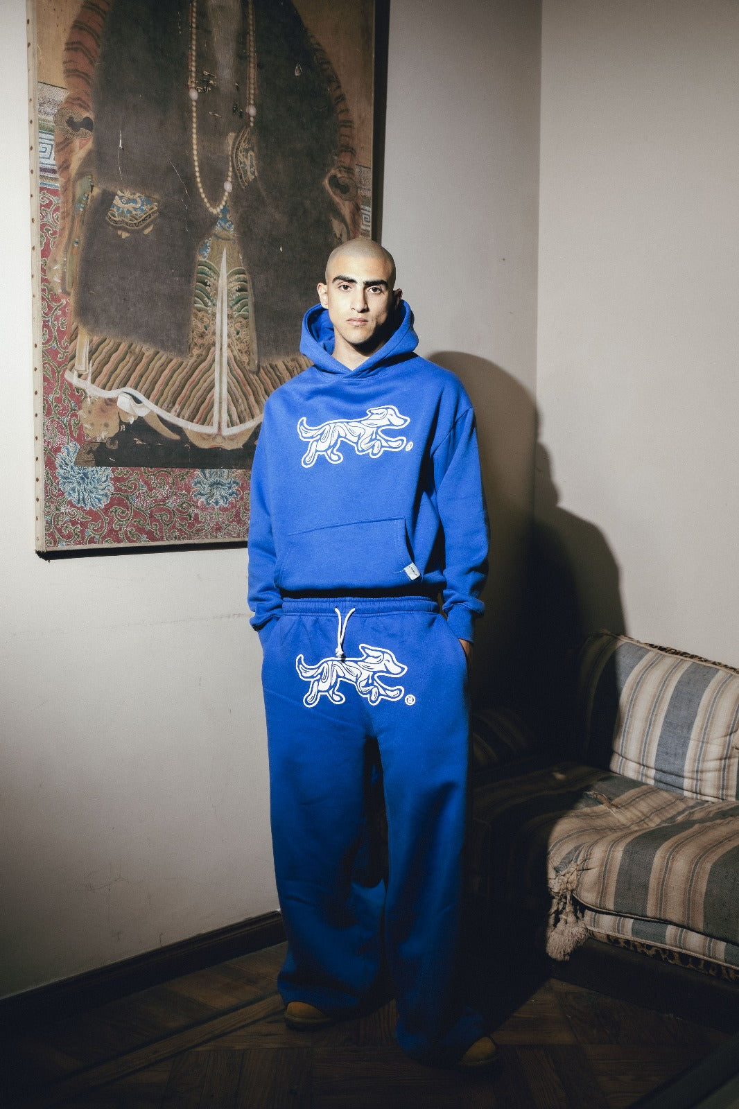 Pantalon Felpa Bossio x Tranca (Azul)