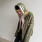 Hoodie Full Zip Reversible "Armadura" Rotten x Bossio (Oliva x Beige)
