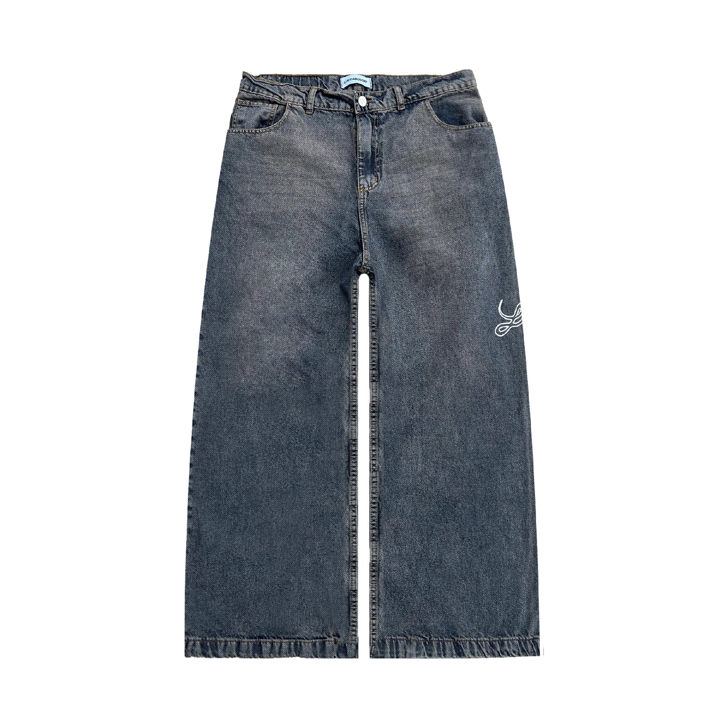 Jean Baggy Marròn Bordado Lateral "PUNTO COM" 9