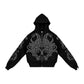 Hoodie Zip "Hoja de Acanto" Negro