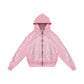 Hoodie Zip "Hoja de Acanto" Rosa