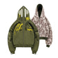 Hoodie Full Zip Reversible "Armadura" Rotten x Bossio (Oliva x Beige)