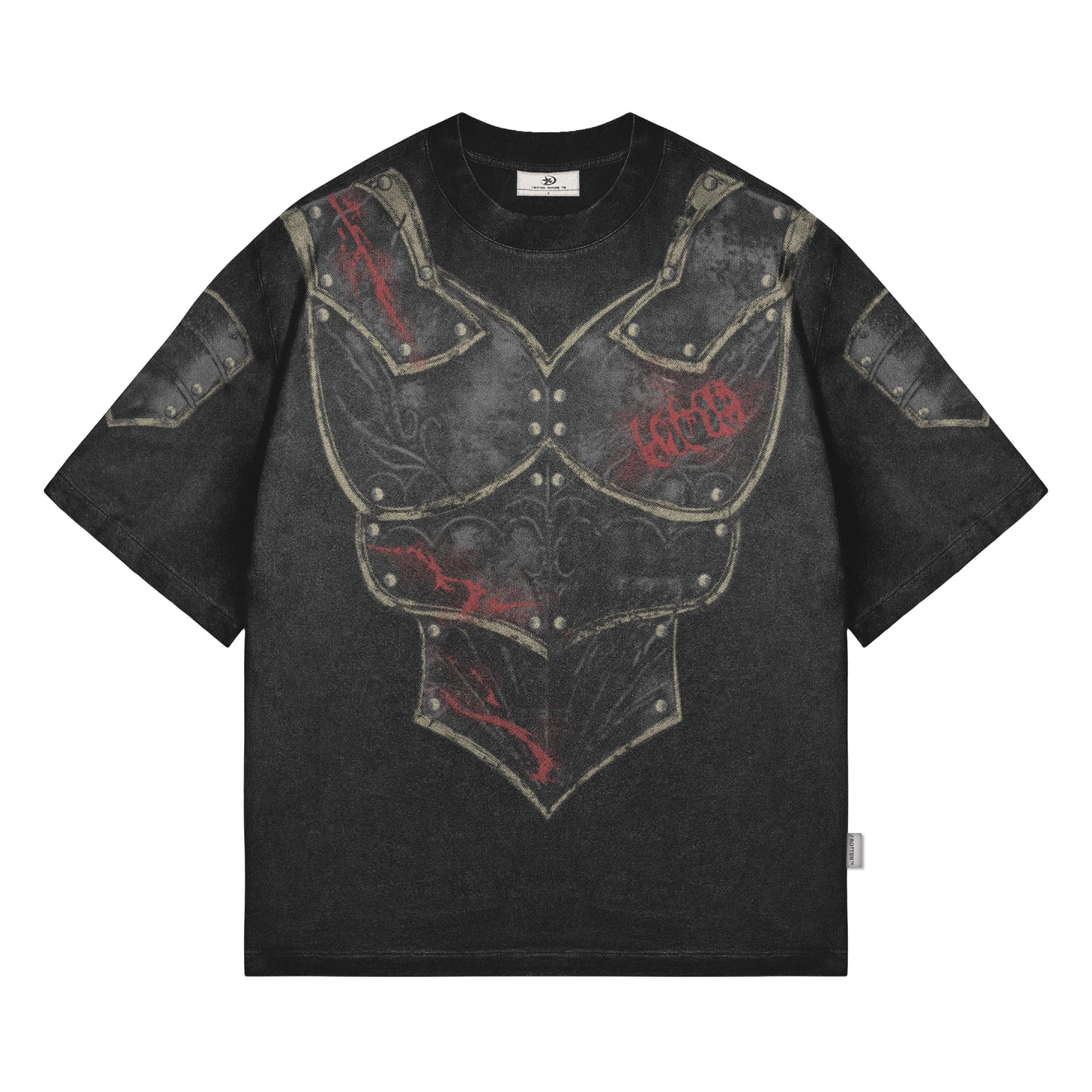 Remera "Armadura" Rotten x Bossio (Negra)