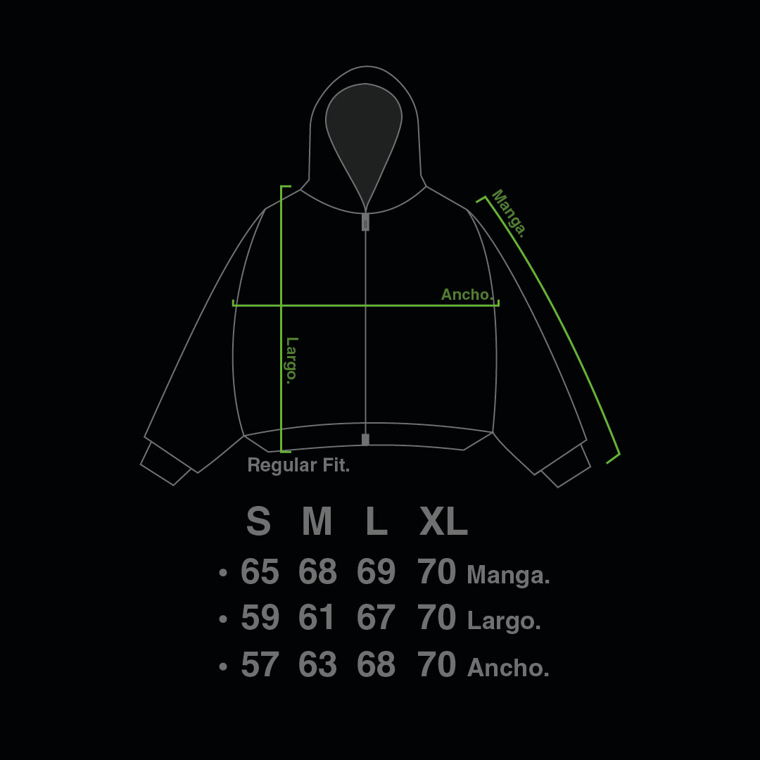 Hoodie Zip "Punto Com 18" (Negro)