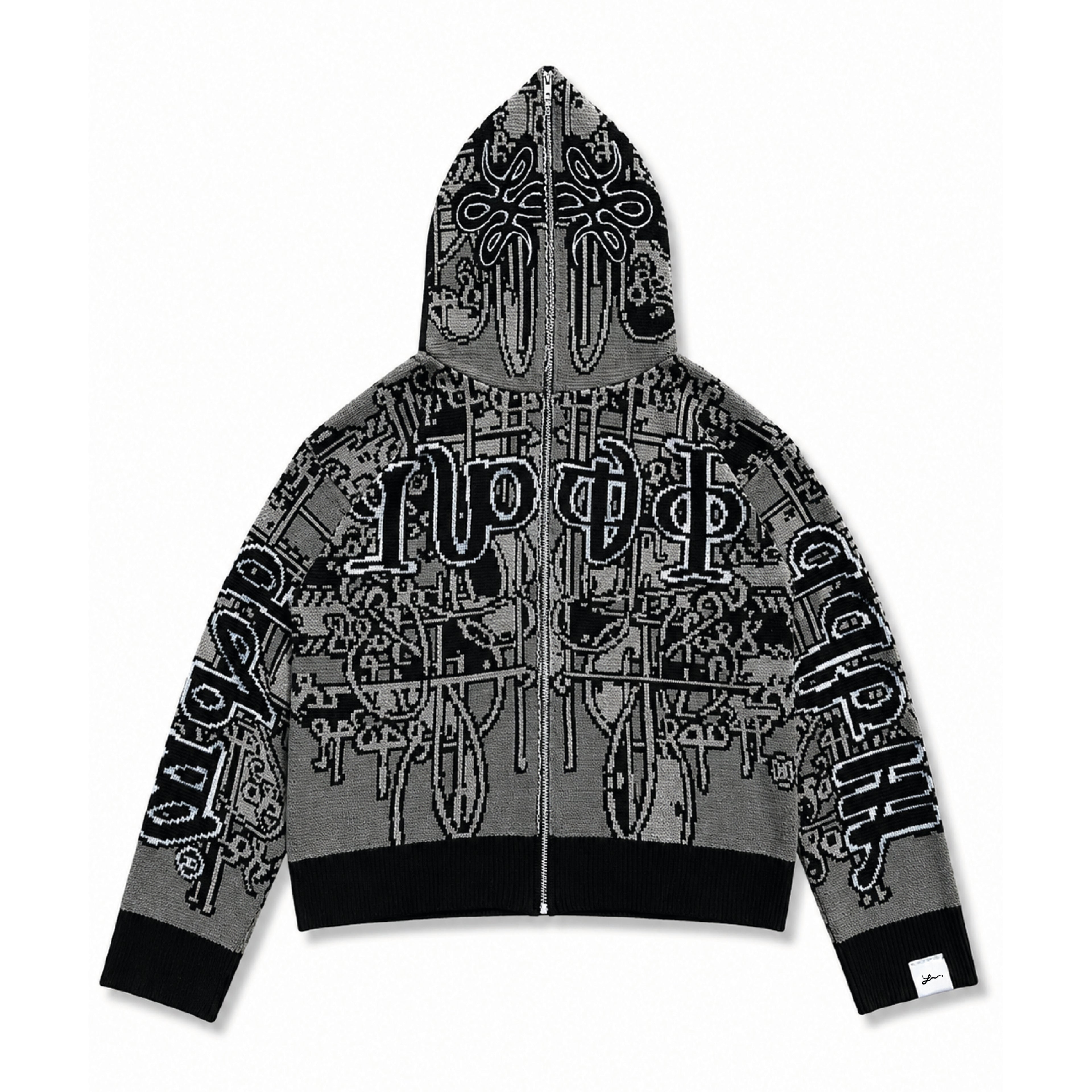 Full Zip Hoodie Tejido "Knox" (Negro)