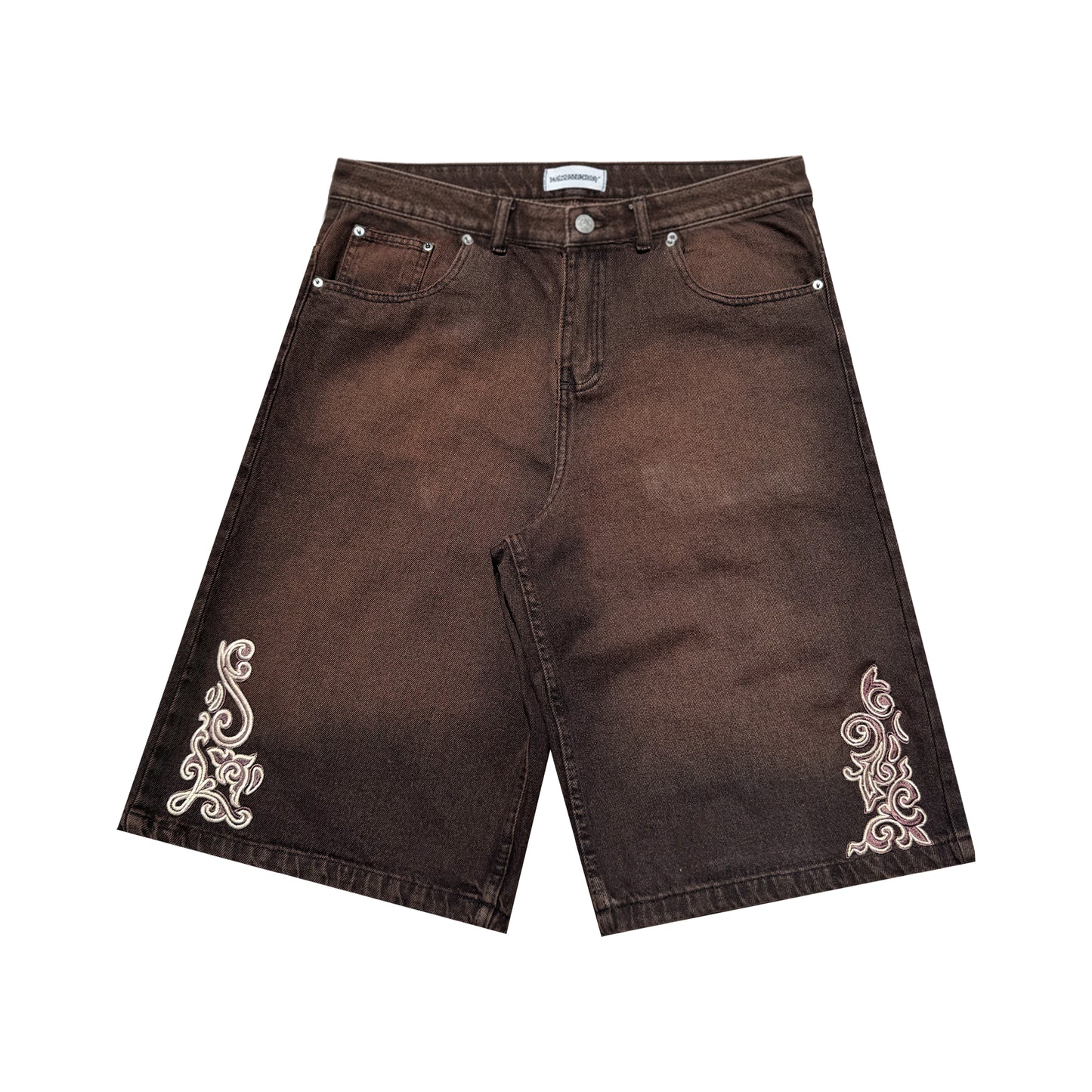 Bermuda Jean Baggy “Barroco” (Lavado Marrón)