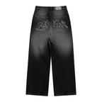 Pantalón Jean Baggy Negro ”Vangl0ria” (Washed)