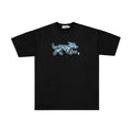 Remera Bossio x Tranca (Negro x Celeste)