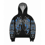 Hoodie "Nudos de Archibald" (Negro x Azul) - M.V.