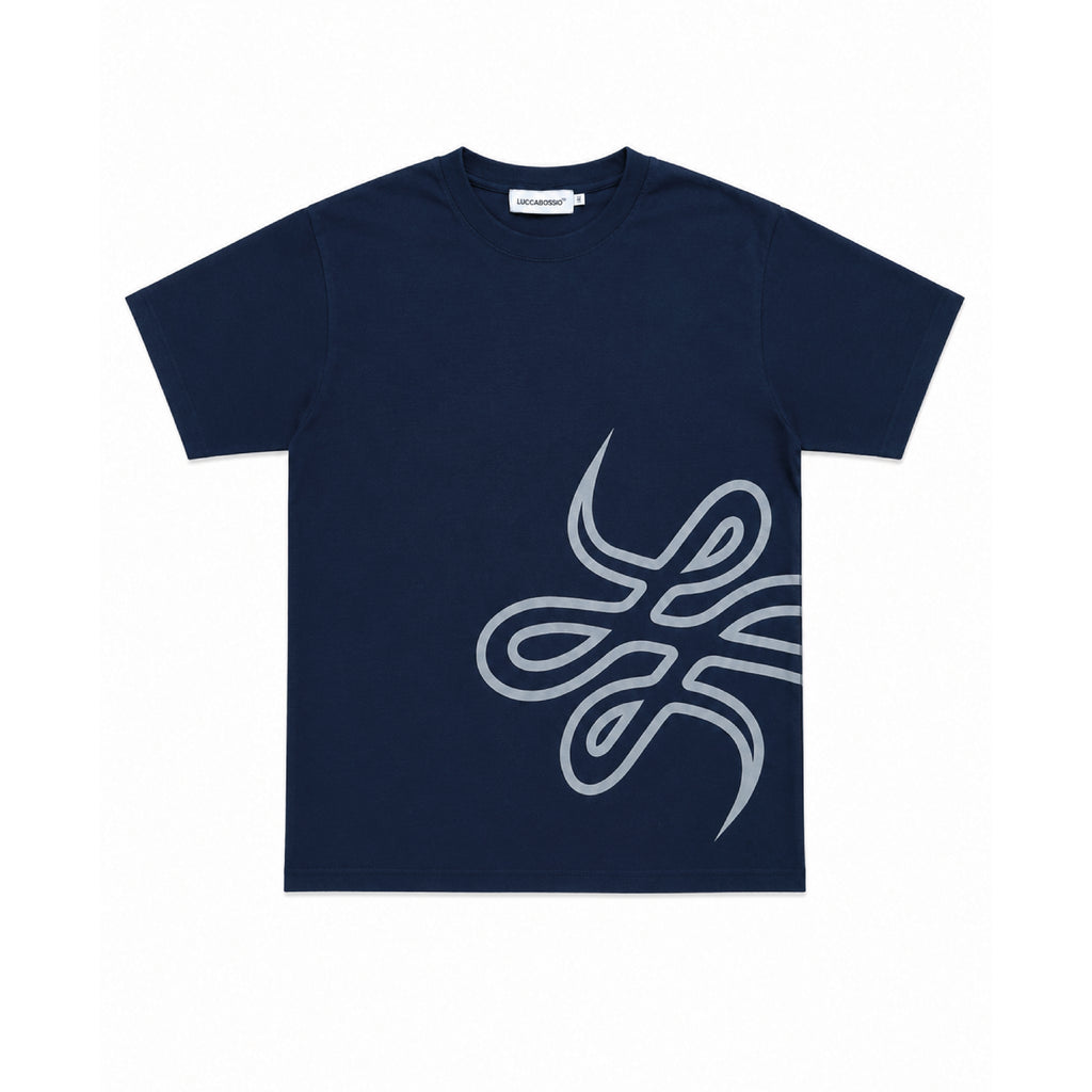 Remera "Trigrama" (Azul Marino) - M.V.