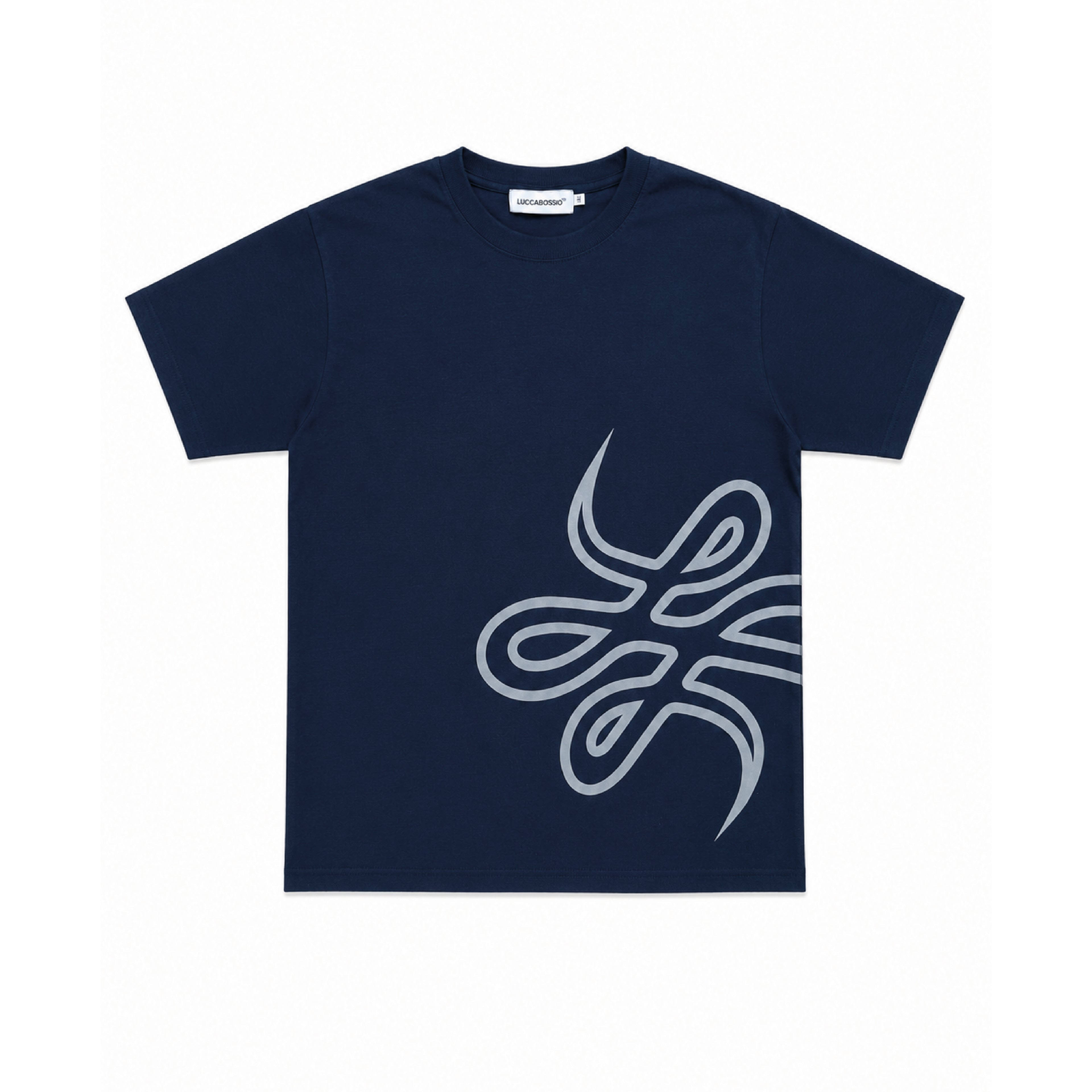 Remera "Trigrama" (Azul Marino) - M.V.