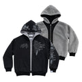 Campera Reversible Fur "Voynich" (Negro x Gris) - M.V.