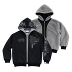 Campera Reversible Fur "Voynich" (Negro x Gris) - M.V.
