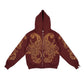 Hoodie Zip "Hoja de Acanto" (Bordo)