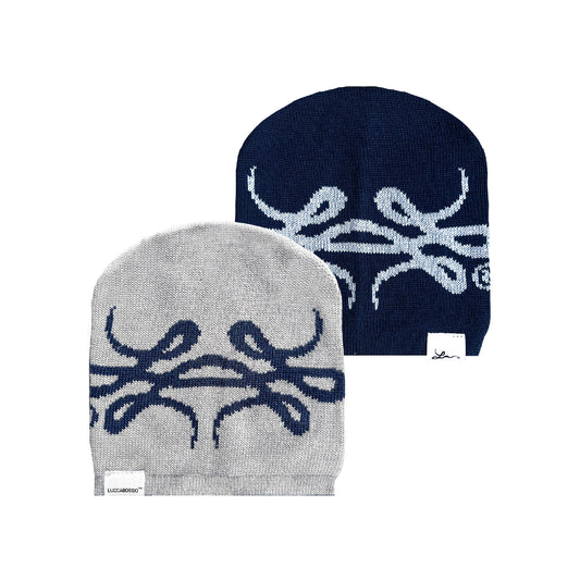Benie Reversible (Azul y Gris)