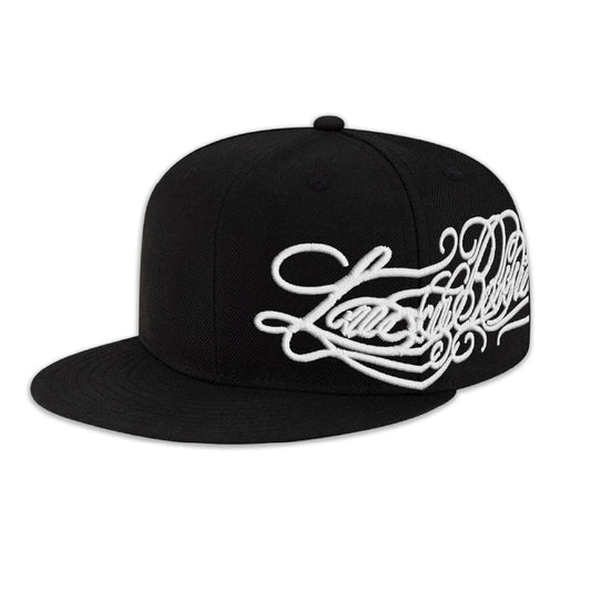 Gorra Plana Bordada "South Bossio" Negra
